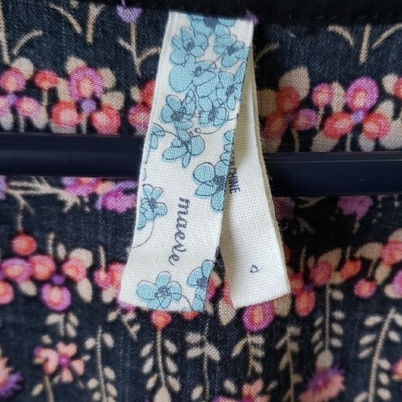 Anthropologie Maeve Floral Swiss Dot Dress Size S - Picture 5 of 8